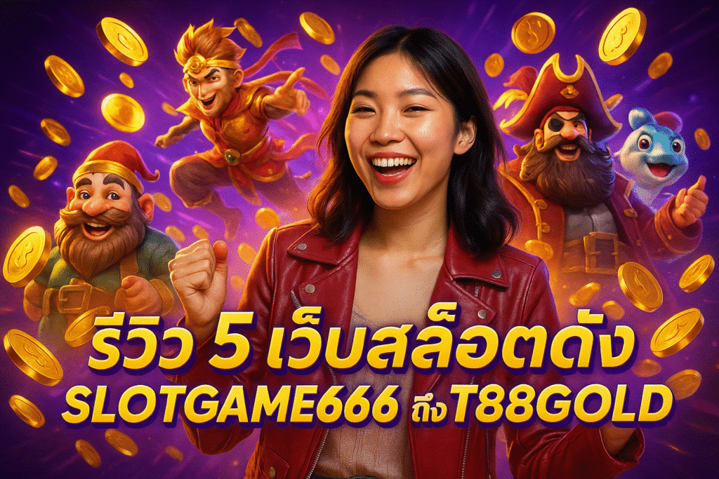 รีวิว 5 เว็บสล็อตดัง SLOTGAME666 ถึง T88GOLD