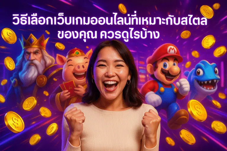 วิธีเลือกเว็บเกมออนไลน์ที่เหมาะกับสไตล์ของคุณ ควรดูอะไรบ้าง