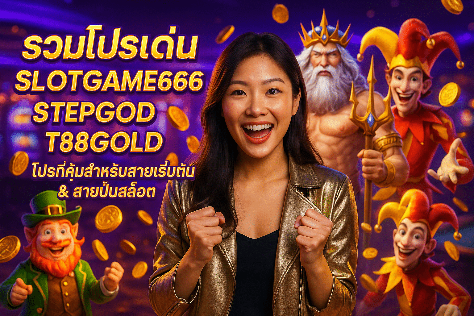 รวมโปรเด่น SLOTGAME666 • STEPGOD • T88GOLD – โปรที่คุ้มสำหรับสายเริ่มต้น & สายปั่นสล็อต